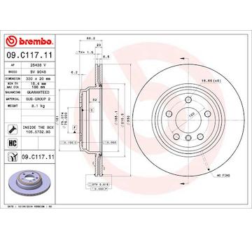 Brzdový kotouč BREMBO 09.C117.11