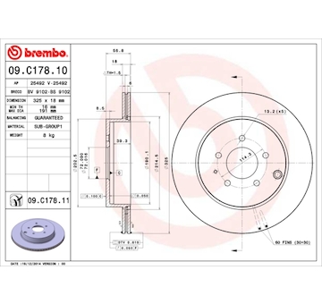 Brzdový kotouč BREMBO 09.C178.11