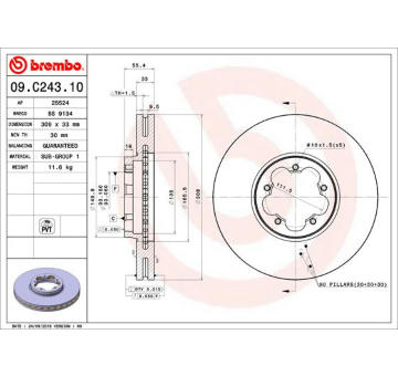 Brzdový kotouč BREMBO 09.C243.10