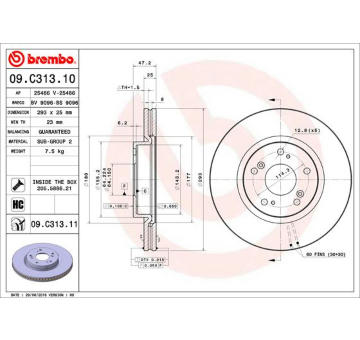 Brzdový kotouč BREMBO 09.C313.11