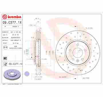 Brzdový kotouč BREMBO 09.C377.1X