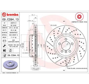 Brzdový kotouč BREMBO 09.C394.13