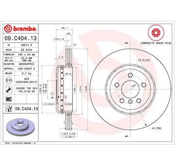 Brzdový kotouč BREMBO 09.C404.13