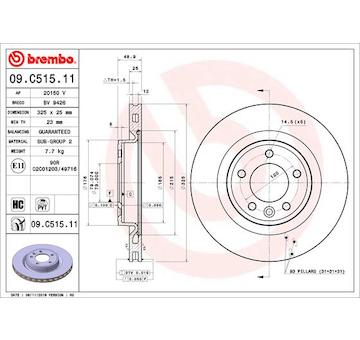 Brzdový kotouč BREMBO 09.C515.11