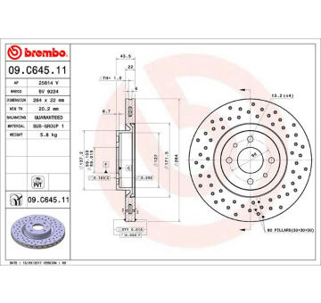 Brzdový kotouč BREMBO 09.C645.11