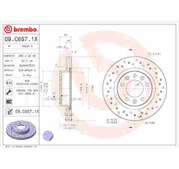 Brzdový kotouč BREMBO 09.C657.1X