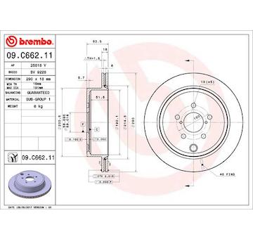 Brzdový kotouč BREMBO 09.C662.11