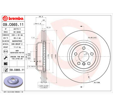 Brzdový kotúč BREMBO 09.C665.11