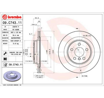 Brzdový kotouč BREMBO 09.C743.11