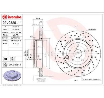 Brzdový kotouč BREMBO 09.C829.11