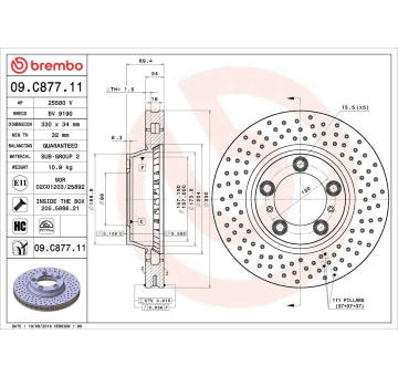 Brzdový kotouč BREMBO 09.C877.11