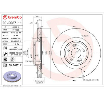 Brzdový kotouč BREMBO 09.D027.11