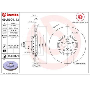 Brzdový kotouč BREMBO 09.D094.13