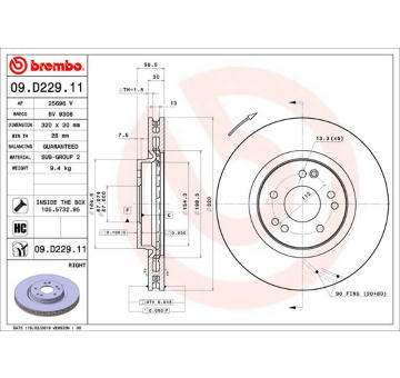 Brzdový kotouč BREMBO 09.D229.11