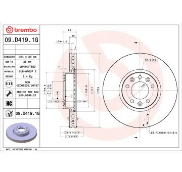 Souprava brzd, koutocova brzda BREMBO KT 10 049