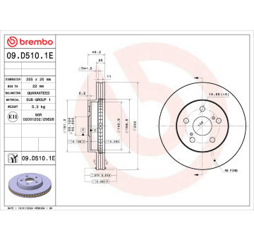 Souprava brzd, koutocova brzda BREMBO KT 08 065