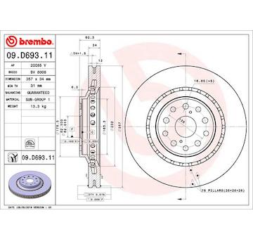 Brzdový kotouč BREMBO 09.D693.11