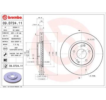 Brzdový kotouč BREMBO 09.D724.11