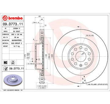 Brzdový kotouč BREMBO 09.D773.11