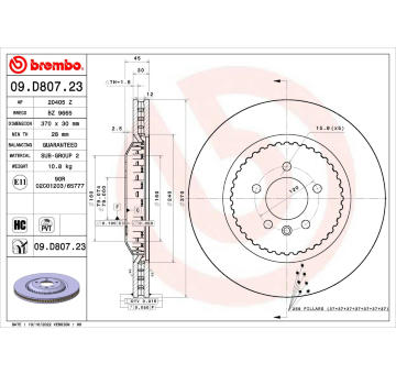 Brzdový kotouč BREMBO 09.D807.23