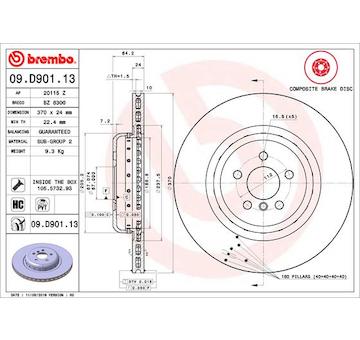 Brzdový kotouč BREMBO 09.D901.13