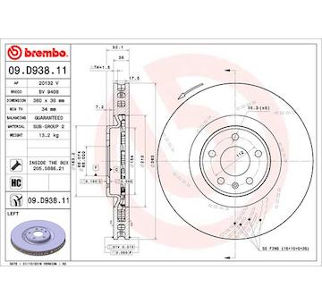 Brzdový kotouč BREMBO 09.D938.11