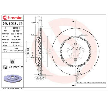 Brzdový kotouč BREMBO 09.E028.23