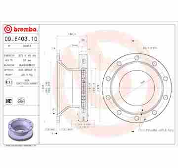 Brzdový kotouč BREMBO 09.E403.10