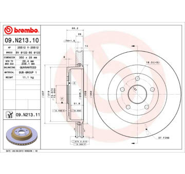 Brzdový kotouč BREMBO 09.N213.11