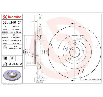 Brzdový kotouč BREMBO 09.N246.21