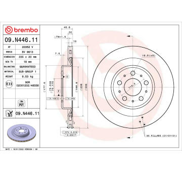 Brzdový kotúč BREMBO 09.N446.11