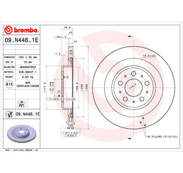 Brzdový kotouč BREMBO 09.N446.1E