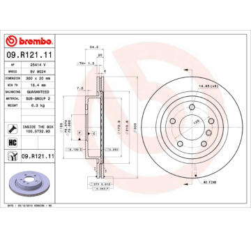 Brzdový kotouč BREMBO 09.R121.11