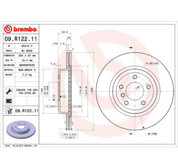 Brzdový kotouč BREMBO 09.R122.11