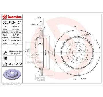 Brzdový kotouč BREMBO 09.R124.21