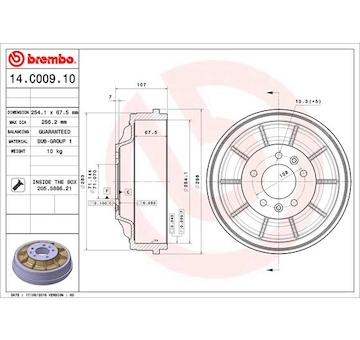 Brzdový buben BREMBO 14.C009.10