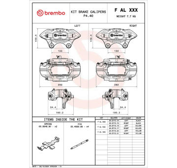 Brzdový třmen BREMBO F AL E42