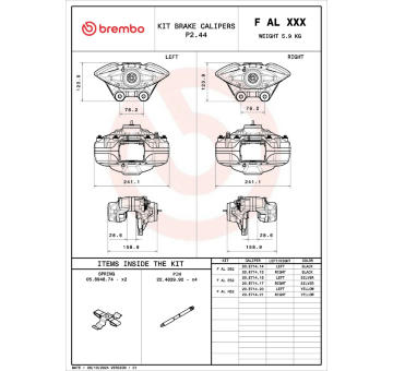Brzdový třmen BREMBO F AL E52