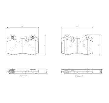 Sada brzdových platničiek kotúčovej brzdy BREMBO P 02 003