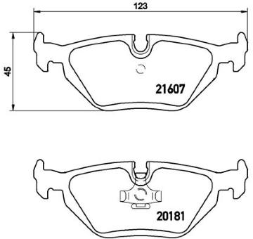 Sada brzdových destiček, kotoučová brzda BREMBO P 06 013