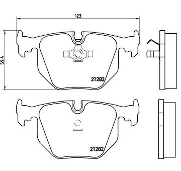 Sada brzdových destiček, kotoučová brzda BREMBO P 06 016