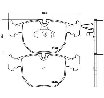 Sada brzdových destiček, kotoučová brzda BREMBO P 06 021