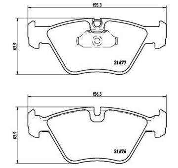 Sada brzdových destiček, kotoučová brzda BREMBO P 06 022