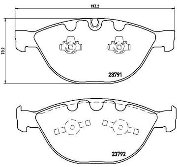 Sada brzdových destiček, kotoučová brzda BREMBO P 06 047