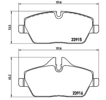 Sada brzdových destiček, kotoučová brzda BREMBO P 06 067