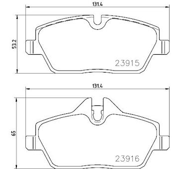 Sada brzdových destiček, kotoučová brzda BREMBO P 06 091E