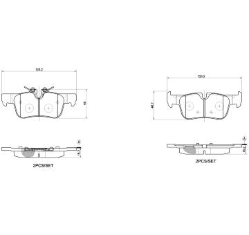 Sada brzdových destiček, kotoučová brzda BREMBO P 06 094X