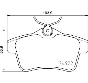 Sada brzdových destiček, kotoučová brzda BREMBO P 06 102