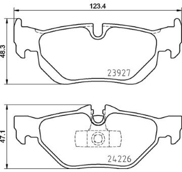 Sada brzdových destiček, kotoučová brzda BREMBO P 06 105