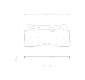 Sada brzdových destiček, kotoučová brzda BREMBO P 06 111